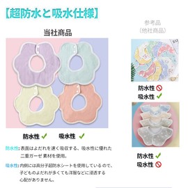 MIPOHAM Bib, Waterproof, Gauze, 360 Babies, Girls, Boys, Baby Bibs, 3D, Plain, Apron, For Meals, Cotton, Present, Breathable, Water Absorbent, Soft, Stylish, Present