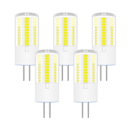 TZHILAN G4 LED Bulb 2W T3 JC Type Bi-Pin Base Light Bulbs 12V AC/DC 20W-30W Halogen Bulb Replacement for Outdoor Landscape Lighting Deck Stair Step Path Paver Lights, 6000K Daylight White, 5 Pack