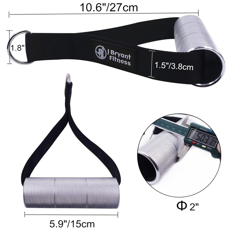 J Bryant Thick Gym Handles 2" Strong Grips Non Slip