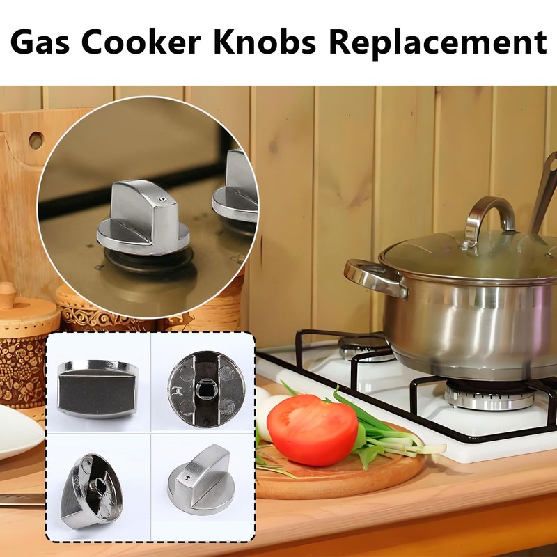 6 Pcs Cooker knobs Gas Stove Knob 6MM Universal Cooker