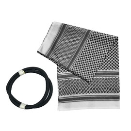 JIAHG Men's Muslim Hijab Muslim Scarf Turban Hat Neck Adult Muslim Chemo Headscarf Sun Protection Cap Islamic Head Cap Headwear Face Veil Hijab Ramadan Scarf, Black with headbands