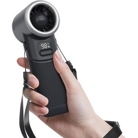 AMACOOL Portable Handheld Turbo Fan, 5 Speed Foldable Hand Fan, 20H Cooling Time, Battery Operated Mini Pocket Cooling Fan for Travel, Outdoor Activities, Gifts for Women