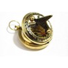 Nautical Replica Hub Brass Handheld Navigation Compass, Full Brass, 5cm