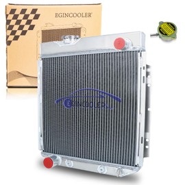 EGINCOOLER 3 Row Core Aluminum Radiator for 1964-1966 Ford Mustang / 1960-1965 Falcon 5.0L V8 AT/MT 60 61 62 63 64 65 66 All Aluminum Radiators Radiador