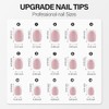 Vansiho Uñas Postizas Francesas de Gel Rosa, Uñas Postizas Cortas