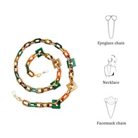 Glasses Chain, Glasses Holder Strap Eye Glass Holder Around Neck Eyeglass Chains for Women Sunglasses Strap for Women, Acrylic Glasses Chain