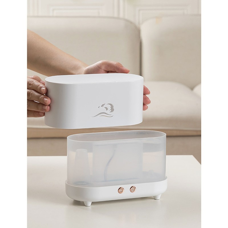 Flame Aroma Diffuser Automatic Power Off Colorful Breathing Light Quiet