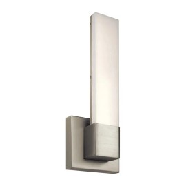 Elan 83793 Neltev Wall Sconce, 1-Light LED 18 Total Watts, Satin Nickel