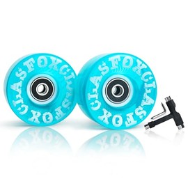 78A Ruedas para patines cuádruples de 65 x 35 mm con rodamientos ABEC-9, 8 unidades (azul)