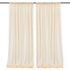 Backdrop Curtain Champagne 1.5x2.15m Yarn Durable Backdrop Drape for Wedding