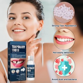 Temporary Tooth Set, Tooth Repair Kit, Temporary Teeth Replacement Kit for Chipped Teeth, Moldable False Teeth, Temporary Filling for Tooth