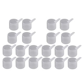 60 mL Plastic Measuring Packaging Scoop (= 60 cc/ = 4 tablespoon/ = 2 fl oz), Short Handle - to Measure and Dispense Spices, Granules, Powders, for Seeds Packing made in USA (20)