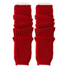 GXGM 1 Pair of Women's Leg Warmers, Winter Leg Warmers, Oktoberfest Women, Leg Warmers White for Women, Leg Warmers Children, High Footless Knee Socks, Ankle Warmers Christmas (Red)