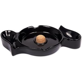 10.2" x 5.5" F.e.s.s. Large Ceramic 2 Cigar Rest and 2 Pipe Rest Cigar Pipe Ashtray for Patio, Indoor, Outdoor Desktop Use