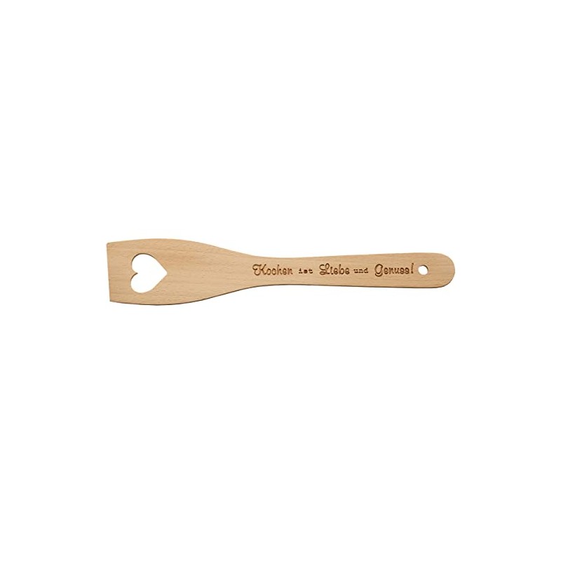 Spruchreif Wooden Spatula with Heart, Spatula with Engraving, Wooden Spatula,