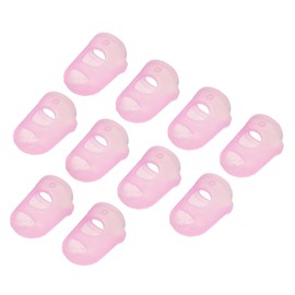 YOKIVE 10 Pcs Fingertip Protector Silicone Fingertip Covers | Protect Fingers, Great for Playing Guitar, Sewing, Cutting (Pink, 23mm/0.9-inch)