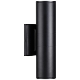 LEONLITE Integrated LED Cylinder Up Down Wall Light Outdoor, 100V-277V Aluminum Waterproof High-end Wall Sconce in 2 Lights, ETL-Listed 20W 1400lm, Exterior Front Door Porch Light Fixtures