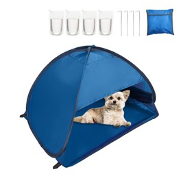 HACRAHO Pop Up Beach Sun Tent, 1 Pack Foldable Anti-UV Mini Automatic Pop Up Tent with 4 Water Storage Bag Instant Sun Protection Canopy with Fixed Nails for Outdoors Camping Picnic Beach