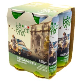La Dolce Vita Bergamotto, Real Sugar, Pack of 4, Imported from Italy, 11oz