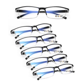 LUFF 6Pcs Anti-Blue-ray Reading Glasses Portable Ultra-Light Readers(4.00X)