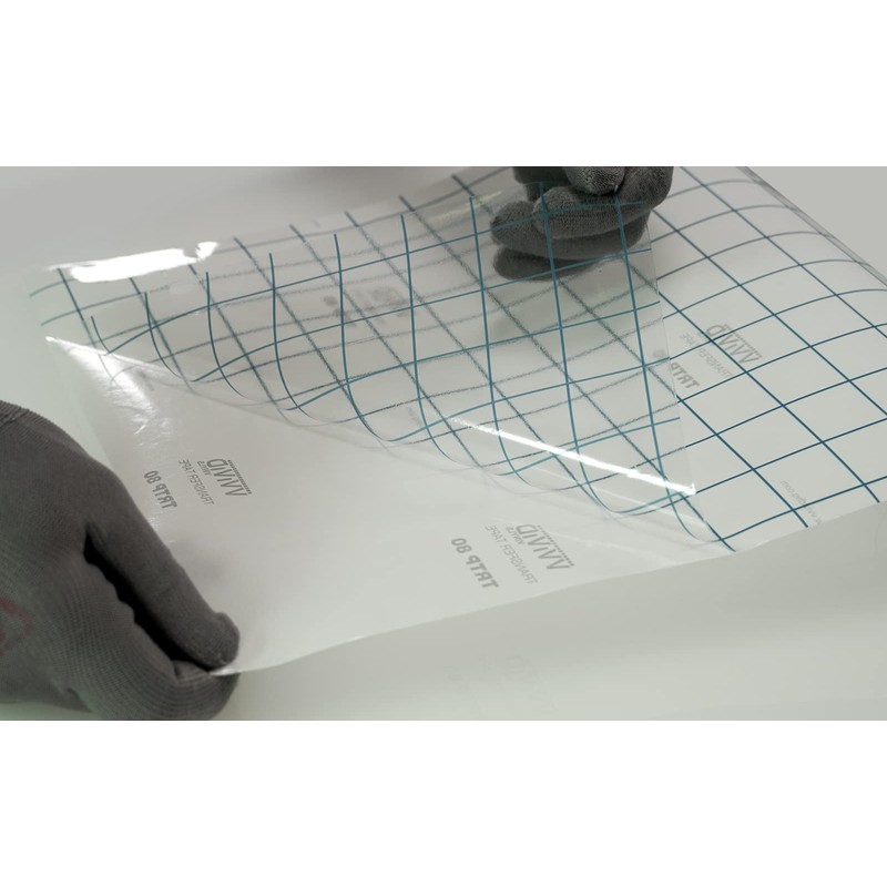 VViViD Transparent Medium Tack Vinyl Transfer Roll w/Grid for Signage,