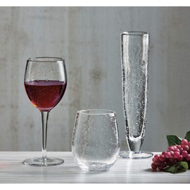tag Bubble Glass STEMLESS Wine Clear Set of 4