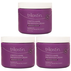 TriLASTIN Crema para Prevenir Estrías de Maternidad(4Oz) | Hipoalergénica y Sin Parabenos | Debe Tener Embarazo | Crema para Estrías para Embarazo | Crema Removedora de Cicatrices y Estrías(Paquete de