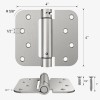 HOSOM 2 Pack, 4.0"x4.0" Adjustable Spring Hinge Door Closer Satin