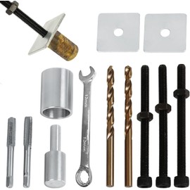 Pool Anchor Removal Tool Kit 12 Set, Pool Safety Cover Anchors Replacement Tools, Swimming Pool Brass Anchor Rethreading and Removal Tool