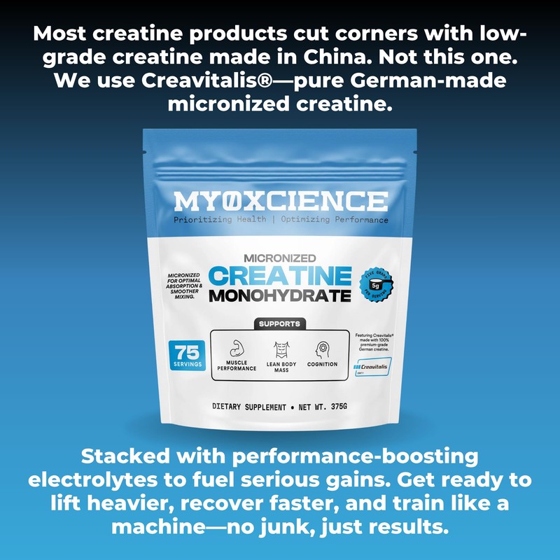 MYOXCIENCE Micronized Creavitalis Creatine | The World’s Purest Micronized Form