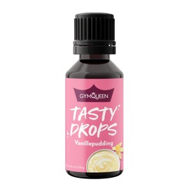 GymQueen Tasty Drops, Vanilla Pudding, Flavour Drops without Calories, 30 ml