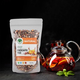 Natural Welt Fruit Tea 200 g I Loose Fruit Tea Mix I Combined with Hibiscus, Sage, Orange Peel, Lemon Peel, Cinnamon, Rose Hips and Apple I Premium Quality