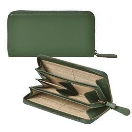 Long Wallet, Genuine Leather, Women's, Men's, Round Zipper, Wallet, Slim, Cowhide Leather, Easy to Use, Coin Purse Divider, Coin Separation, Unisex, Pair, Couple, Match, Couple, 20's, 30's, 40's,