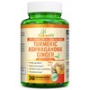 NutreeVit Organic Turmeric with Ashwagandha & Ginger - 240 Capsules