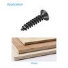 sourcing map M3.5 x 16mm Wood Screws Phillips Flat Head