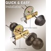 Brotima 3 Pack Entry Door Locksets with Single Cylinder Deadbolt,