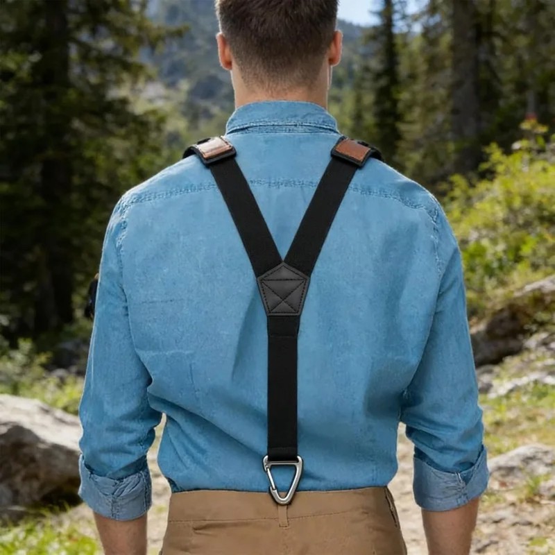 Men’s Work Suspenders for Trousers – 1.5-Inch Wide Adjustable Elastic