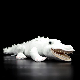 Simtulation Albino Alligator Crocodile Stuffed Animal,White Crocodile Plush Toy, Plush Toy Gift for Your Kids