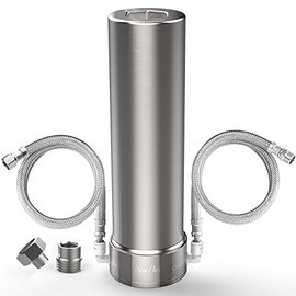 SimPure V7 Under Sink Water Filter System, 20000 Gallons, Reduces 99% Lead, Chlorine, Bad Taste, 5-Stage Stainless Steel Water Filtration System Direct Connect to Kitchen Faucet, No Drilling Required