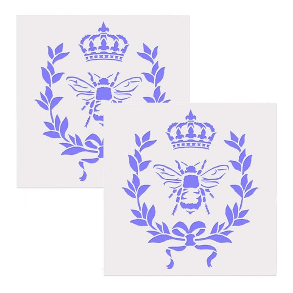 DUBENS Set of 2 French Bee Stencil with Crown &