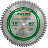 Oshlun SBW-100060N 10-Inch 60 Tooth Negative Hook Finishing ATB Saw