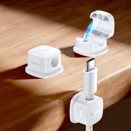 Rocoren Adjustable Magnetic Cable Organizer – Suitable for All Kinds of Charging Cables and Home Appliance Cables,Application scenarios Such as Desktop, Wall, Automobile, Kitchen, etc.