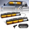 Emergency Dash Strobe Lights 2x16.8 Inch Amber White Security Light
