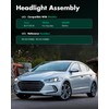 SCITOO Headlight Assembly Fit for Hyundai Elantra 2017-2018 Left Headlamp