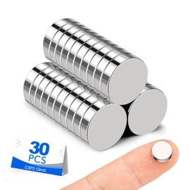 Small Magnets, 30 Pack Refrigerator Magnets 10x3mm Rare Earth Magnets Neodymium Magnets for Crafts, Whiteboard, Kitchen Cabinet