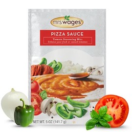 Mrs. Wages Pizza Sauce Canning Mix, Easy-To-Use, Simple Homemade Pizza Sauce, Great Flavor, Easy To Freeze or Serve Fresh, 5 oz packet (Value Pack Of 6)
