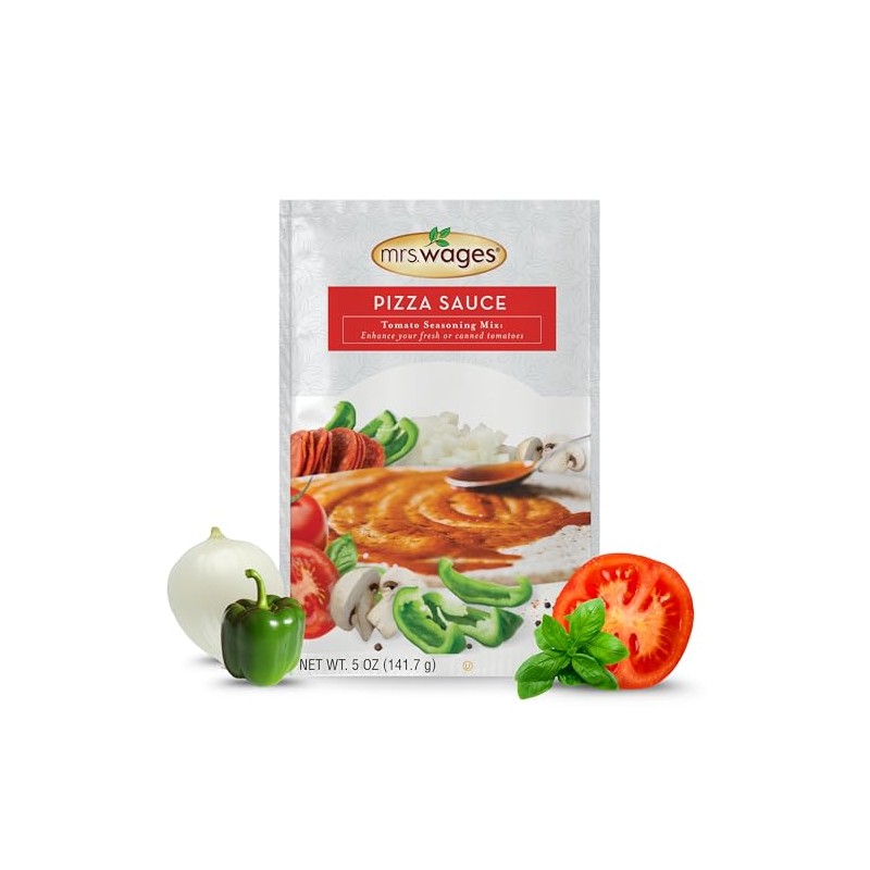 Mrs. Wages Pizza Sauce Canning Mix, Easy-To-Use, Simple Homemade Pizza