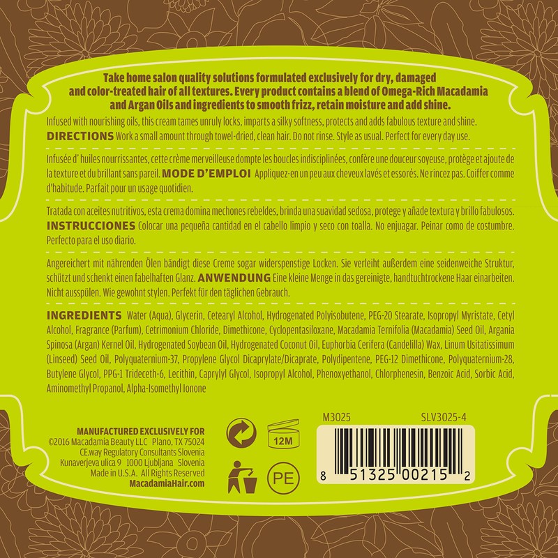 Macadamia Natural Oil Nourishing Leave-In Cream 10oz