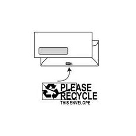 No. 10 White A Window Envelopes ("Please Recycle" Imprint), 4-1/8" x 9-1/2", Western Sulphite® 24-lb White Wove with Vellum Finish, SFI Certified - Box of 500 Envelopes