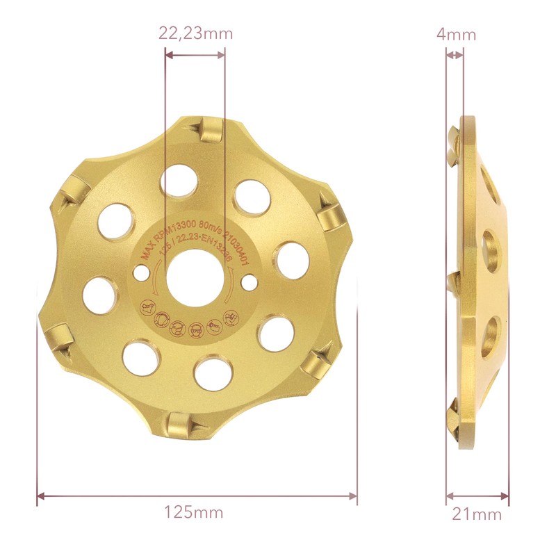PRODIAMANT PKD Diamond Cup Wheel 125 mm x 22.2 mm